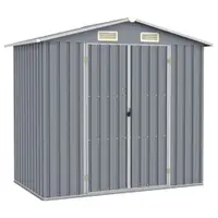 Gossi Șopron de gradina, gri, 205 x 129 x 183, otel galvanizat