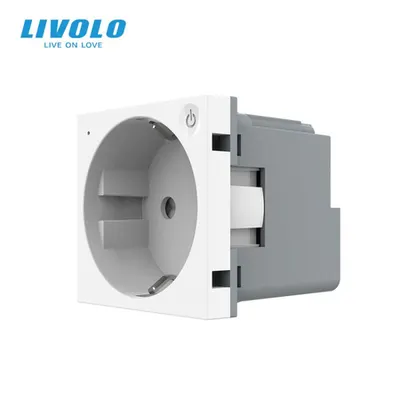 Modul priza simpla Schuko, inteligenta ZigBee, control aplicatie Alb