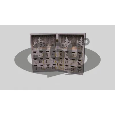 Calendar Advent cu LED de Craciun, cu baterii Timer 6+18h, 8LED, 3000K, 2xAAA
