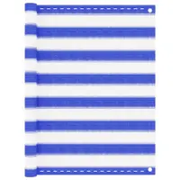 Gossi paravan de balcon, albastru si alb, 90x500 cm, hdpe