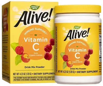 Alive Vitamin C, 500 mg, 120 g, Nature's Way