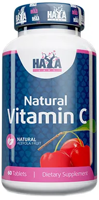 Natural Vitamin C from Acerola Fruit, 125 mg, 60 tablete, Haya Labs