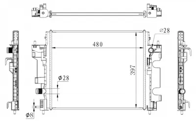 Radiator motor (Manual) potrivit RENAULT TWINGO III; SMART FORFOUR, FORTWO 0.9 1.0 Electric