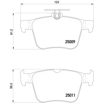 Set placute frana, frana disc BREMBO P 85 124