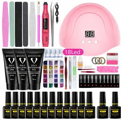 Kit Manichiură Unghii Ojă Semipermanentă și Polygel ZH10