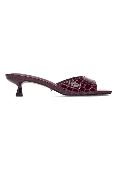 Pantofi dama - animal print - rosu - material sintetic