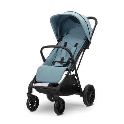 Carucior pentru copii Nuvella Blue, pliere cu o mana, spatar reglabil, copertina extensibila, 0-48 luni, pana la 22 kg