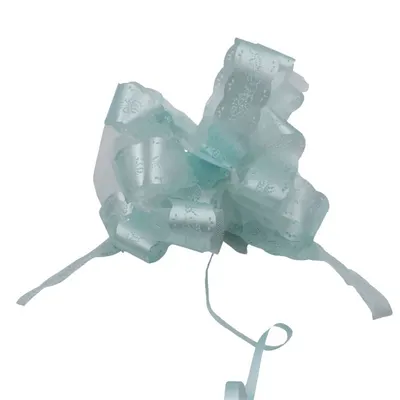 Fundă nuntă cu autoformare tulle 20cm light turcoaz