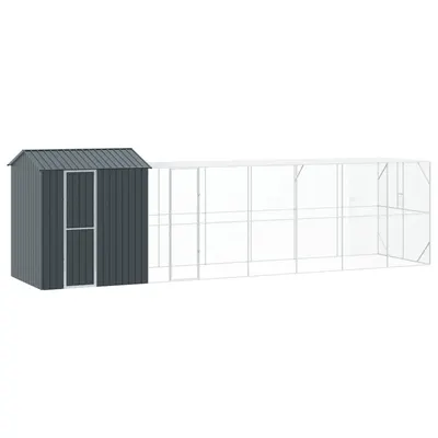 vidaXL Cușcă pentru păsări Antracit 824 x 208 x 247 cm Oțel Galvanizat