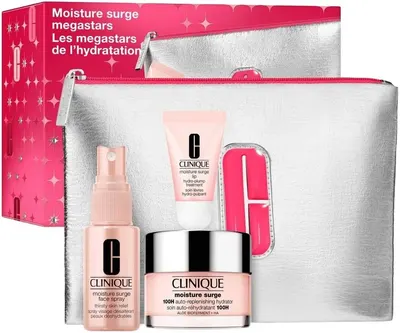 Set Clinique Moisture Surge, cu neceser, 3 piese