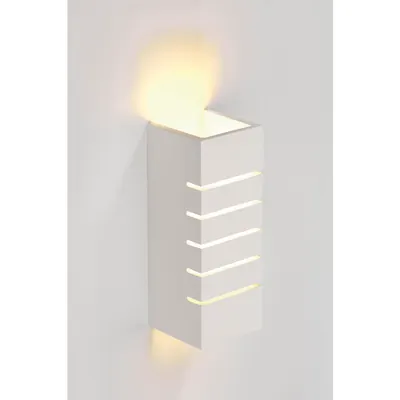 Corp iluminat de perete, aplica, PLASTRA perete patrat de lumina, 100 Slot, ipsos alb, E14, max. 40 W