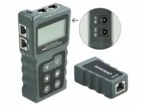 Tester cablu RJ45 / PoE / DC cu LCD, Delock 63110