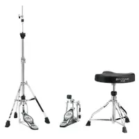 Set hardware Tama - Iron Cobra 200 HED3G, 3 piese, argintiu/negru