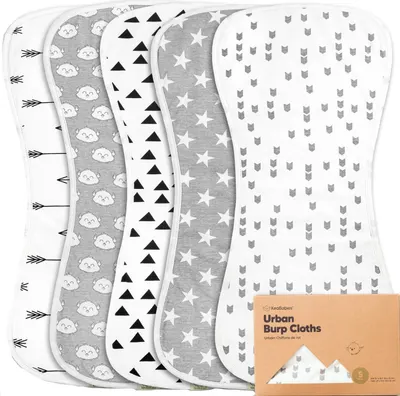 Set de prosoape pentru râgâială KeaBabies - Bumbac organic, 5 bucăți