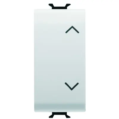 Buton cu revenire interblocat 1 modul Gewiss Chorus GW10140, alb