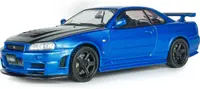 Model de colecție SOLIDO Modern : Mașini - Nissan Skyline GT-R (BNR34) with NISMO Parts, Bayside Blue, 2005