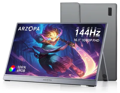 Monitor portabil Arzopa - Z1FC, 16,1'', FHD, IPS, 144Hz, gri