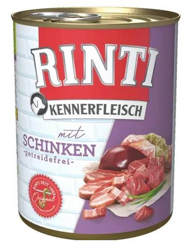 RINTI Kennerfleisch Ham hrana umeda caini adulti, cu sunca 400 gr