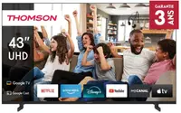 Televizor smart Thomson - 43UG5C14, 43", 4K, UltraHD, DLED, HDR10, Swivel Stand, Dolby Vision, Google TV, negru