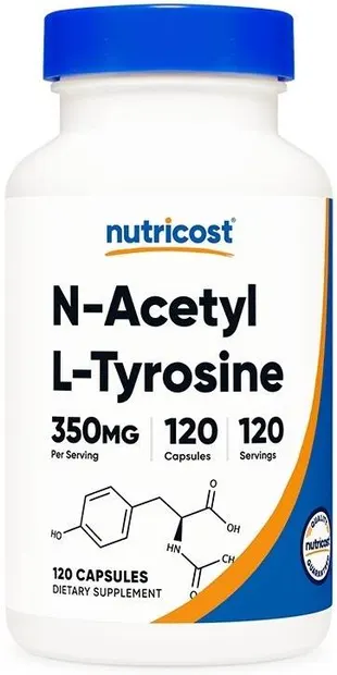 N-Acetyl L- Tyrosine, 350 mg, 120 capsule, Nutricost