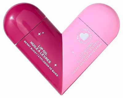 I Heart Revolution Duo luciu și ulei de buze Midnight Cherry, 6 ml