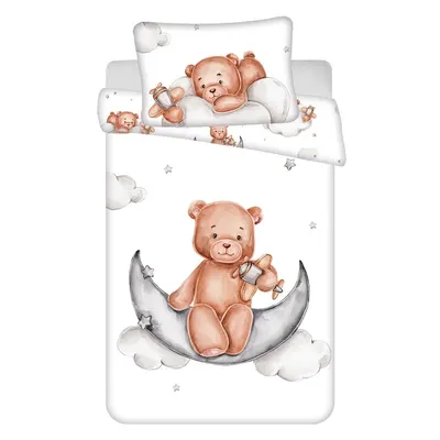 Lenjerie de pat pentru copii din bumbac pentru pătuț 100x135 cm Medvídek "Plane" – Jerry Fabrics