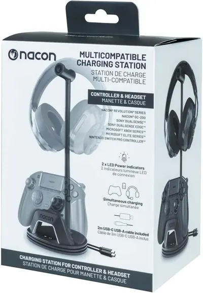 Stație de încărcare de andocare pentru controler și căști Nacon - Multicompatible Charging Station (PS5)