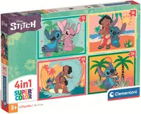 Puzzle pentru copii Clementoni 4 în 1 - Stitch