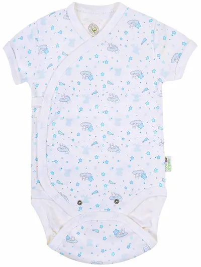 Body cu mânecă scurtă Bio Baby - Bumbac organic, 68 cm, 4-6 luni