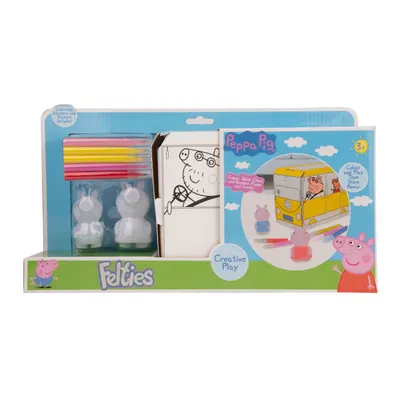 Set de pictura din carton Peppa Pig Rulota