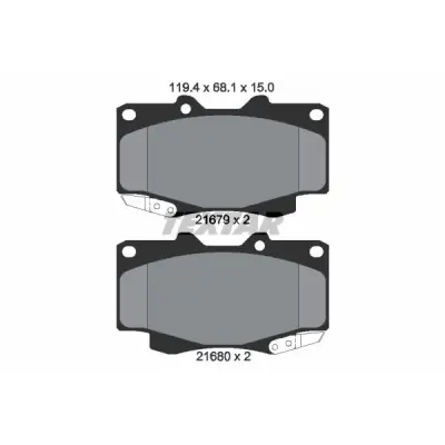 Set placute frana, frana disc TEXTAR 2168001