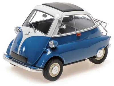 Model de colecție MINICHAMPS Contemporary: Automobile - BMW Isetta, 1955, Blue/White