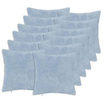 vidaXL Husă pentru pernă 12 buc. HEERLEN Albastru deschis 45 x 45 cm
