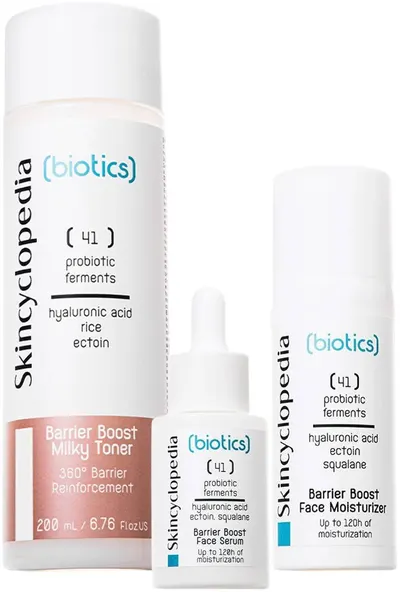 Skincyclopedia Biotics Set – Ser facial, Toner și Cremă 30 + 200 + 50 ml
