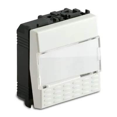 Buton tip ecuson 2 module, 1P NA 16A 250V~, alb