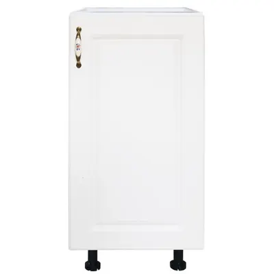 Corp inferior cu 1 usa Zebra, Alb/MDF Alb Mat, fara blat, 40 x 82 x 50 cm