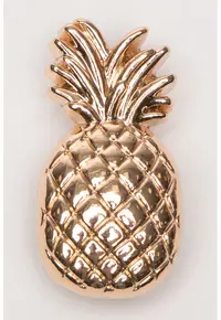Talisman cu model ananas Jibbitz - Auriu