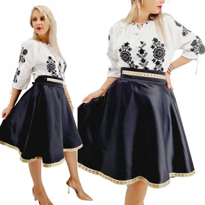 Set stilizat traditional format din ie si fusta 05