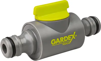 Prelungitor cu două prize Gardex - Culture GX, cu robinet, 1/2"