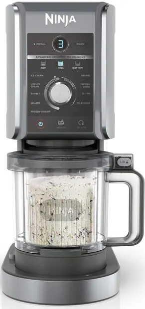 Mașină de înghețată Ninja - CREAMi Deluxe NC502EU, 800W, 2 x 0.7 l, Cloud Silver