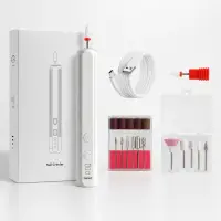 Pila Electrica Profesionala pentru Unghii 6 in 1 – Reincarcabila USB, Alb, FZ004