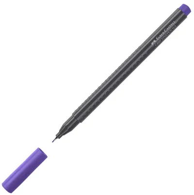Liner Faber-Castell Grip - Mov inchis, 0.4 mm