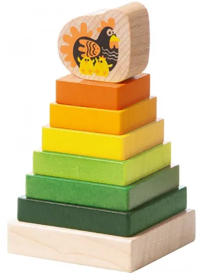 Sfoara din lemn Cubika - Pui, 8 piese