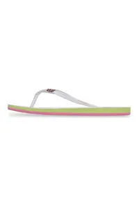 Papuci flip-flop cu model pe talpa Mauricia - Alb
