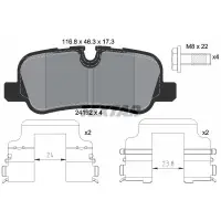 Set placute frana, frana disc TEXTAR 2419204