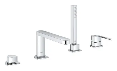 Baterie cada Grohe Plus 29307003, 1/2 inch, montare pe cada, monocomanda, diverter, cartus ceramic, 1 pulverizare, furtun 2 m, Crom