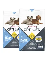 VERSELE-LAGA Opti Life Adult Light Mini hrana uscata pentru caini supraponderali/obezi de talie mica 15 kg (2 x 7,5 kg)