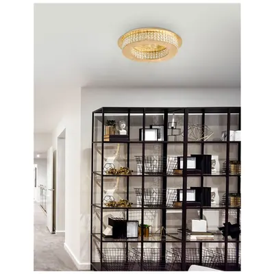 Plafoniera ZEFFARI Auriuen Leaf Aluminiu & K9 Crystal LED 40 Wat 230 Volt 2400Lm 4000K IP20