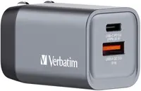 Încărcător Verbatim - GNC-35 GaN 2 Port, USB-A/C, 35W, gri