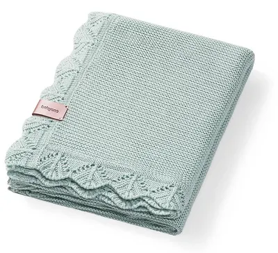 Pătură tricotată pentru bebeluși din bambus BabyOno - 75 x 100 cm, mentă